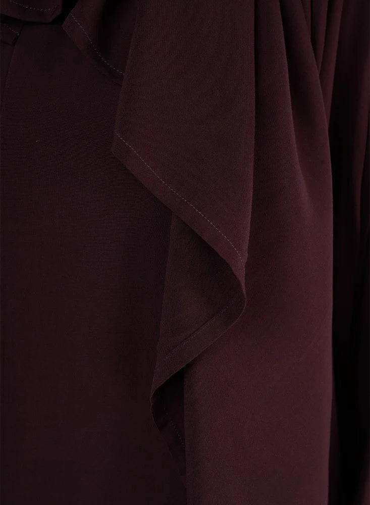 Rayon Plain Prayer Garment- Maroon Red